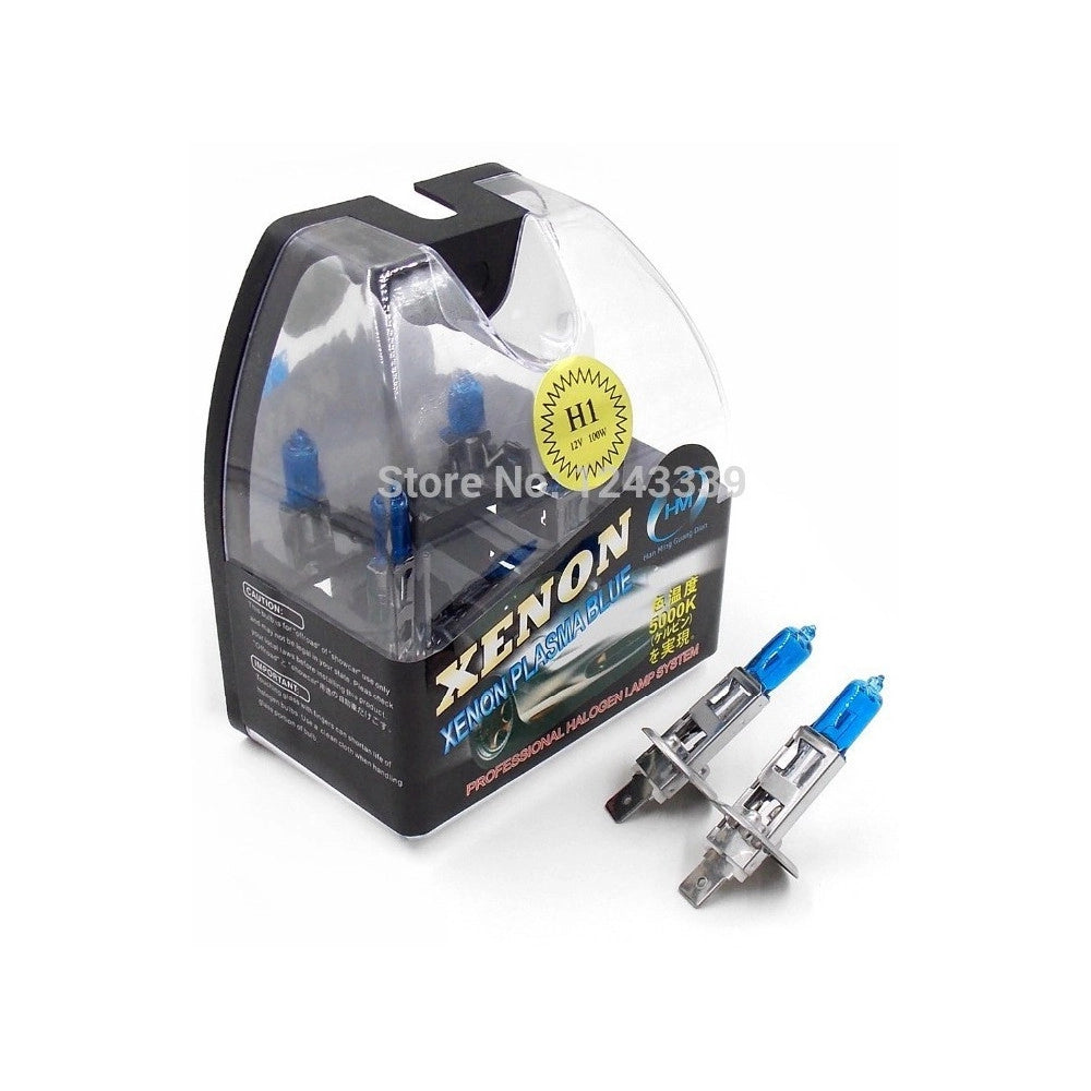 Trade Shop - Coppia Lampadine Xenon H1 Alogene A 12v Da 55w Per Ricambio Fari Auto Macchina -