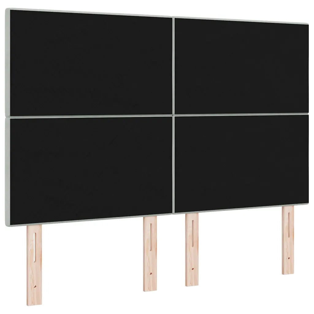 Testiera LED con strisce LED Grigio chiaro 160 cm Velluto 3338443
