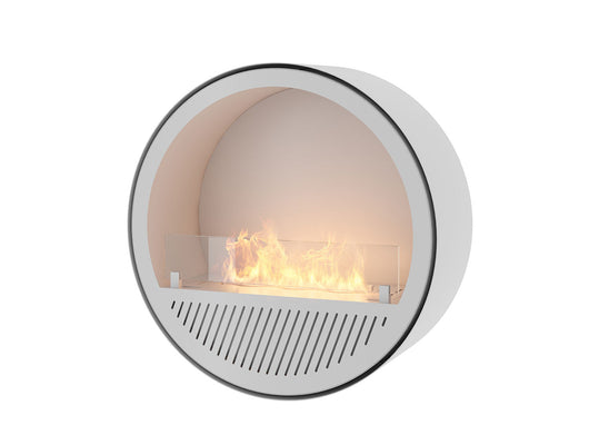 Camino a Bioetanolo da Parete Ø72,4x30 cm Incyrcle Slim Wall Bianco