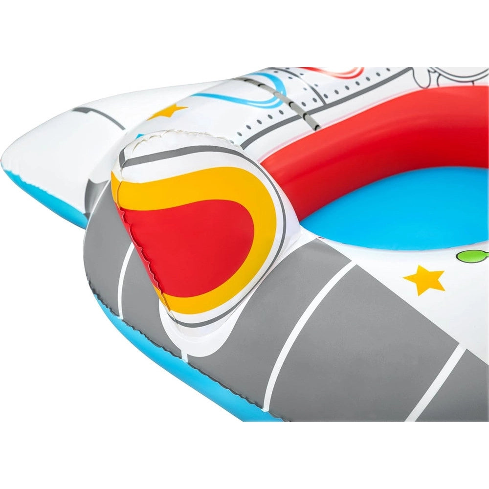 Trade Shop - Canottino Barca Navicella Spaziale Gonfiabile Per Bambini +3 Anni Con Altoparlante 34178 -