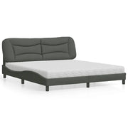Letto con Materasso Hvar Grigio Scuro 180x200 cm Tessuto