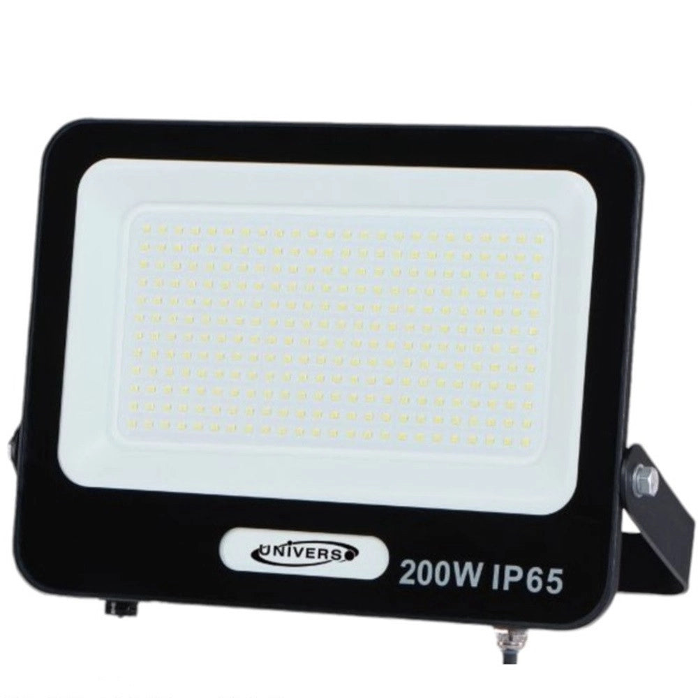 Trade Shop - Faro Proiettore Smd Led Floodlight 200 W Slim Ip65 Luce 3000k 4000k 6500k Ek05-200w - Nero-bianco Caldo      -