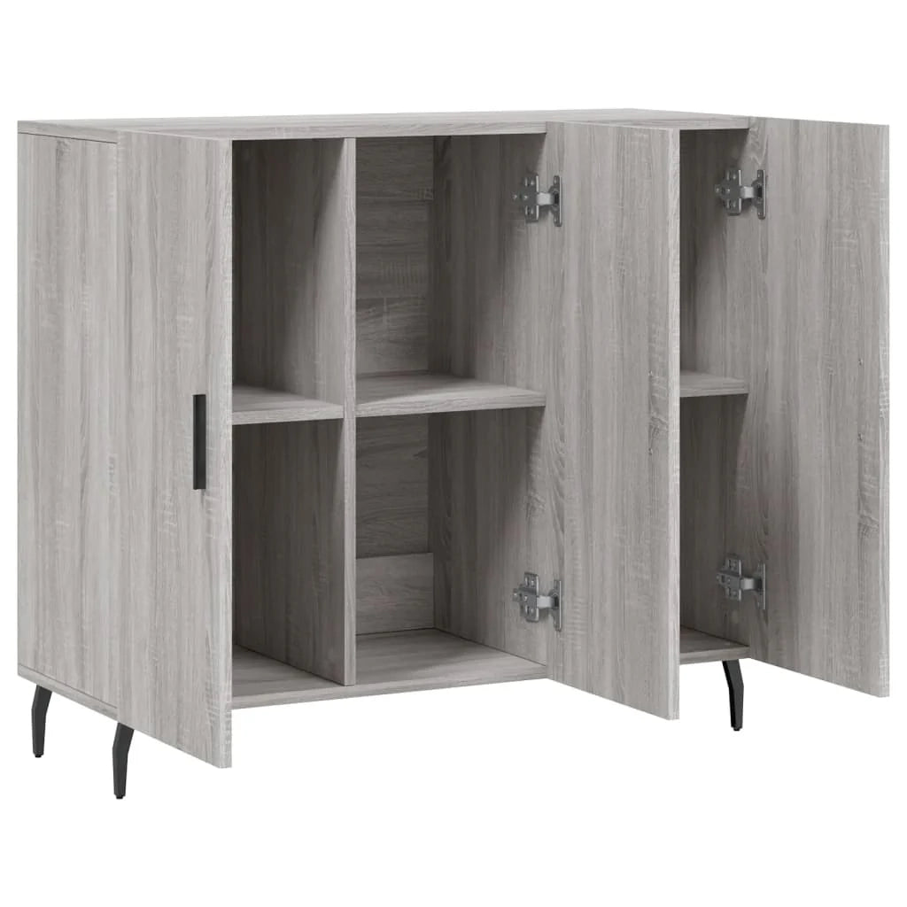 Buffet credenza cassettiera armadio mobile contenitore organizer cucina soggiorno salotto Sonoma 90 x 34 x 80 cm legno ingegnerizzato grigio 02_0036551