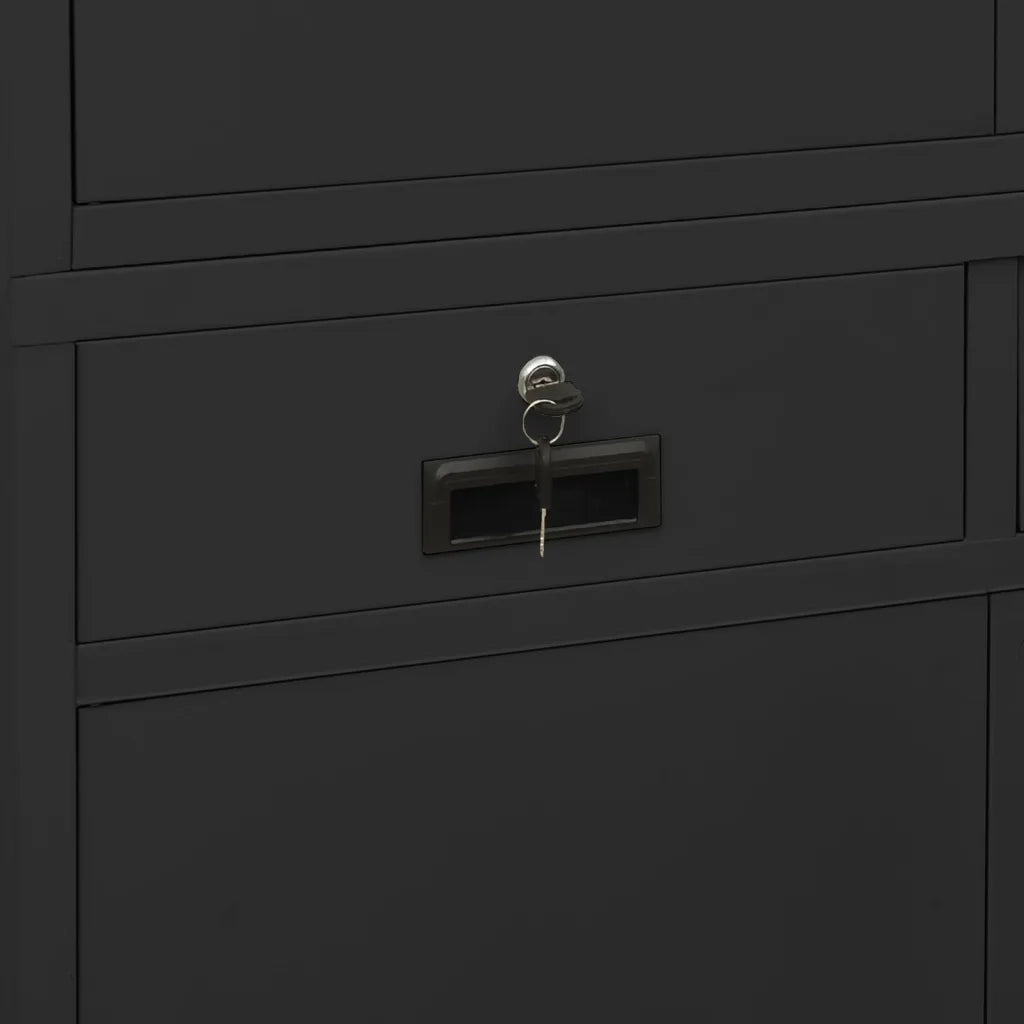 Armadio per Ufficio Antracite 90x40x180 cm in Acciaio 336420