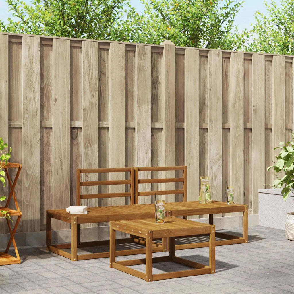 Set di divani da esterno 3 pcs Naturale