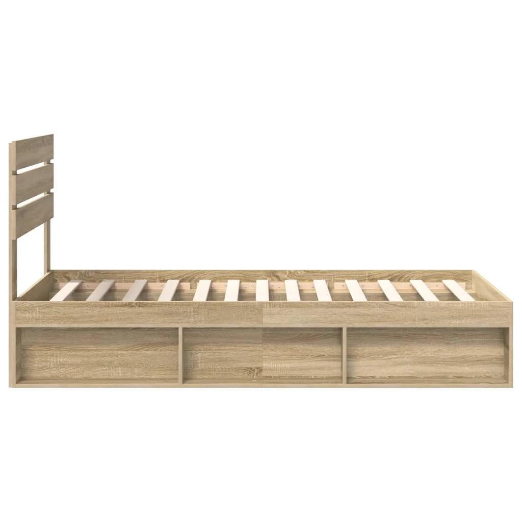 Struttura del letto Rovere Sonoma 90 x 200 cm Pino massello 3411457