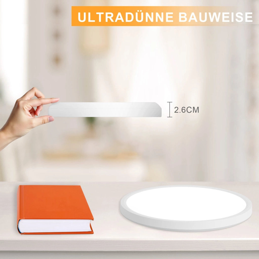 ZMH Lampada da soffitto plafoniera LED moderna rotonda 30cm illuminazione bianca calda per interni