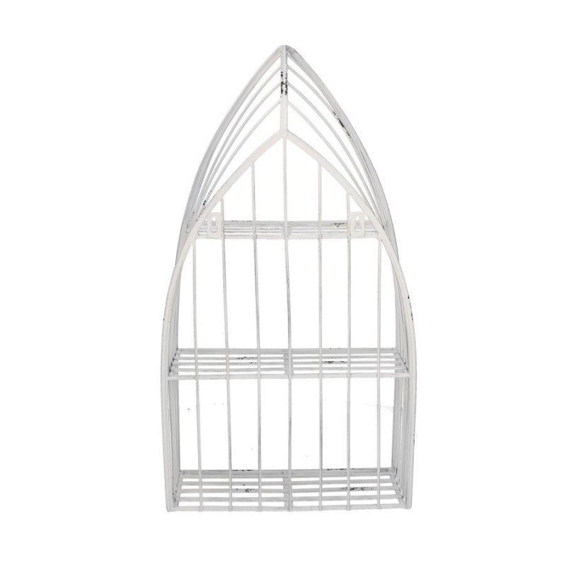 Mensola metallo bianco 3 piani cm 29x12h55