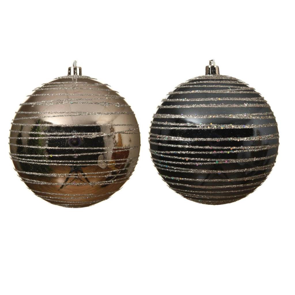 Palline di natale con decori glitter Kaemingk