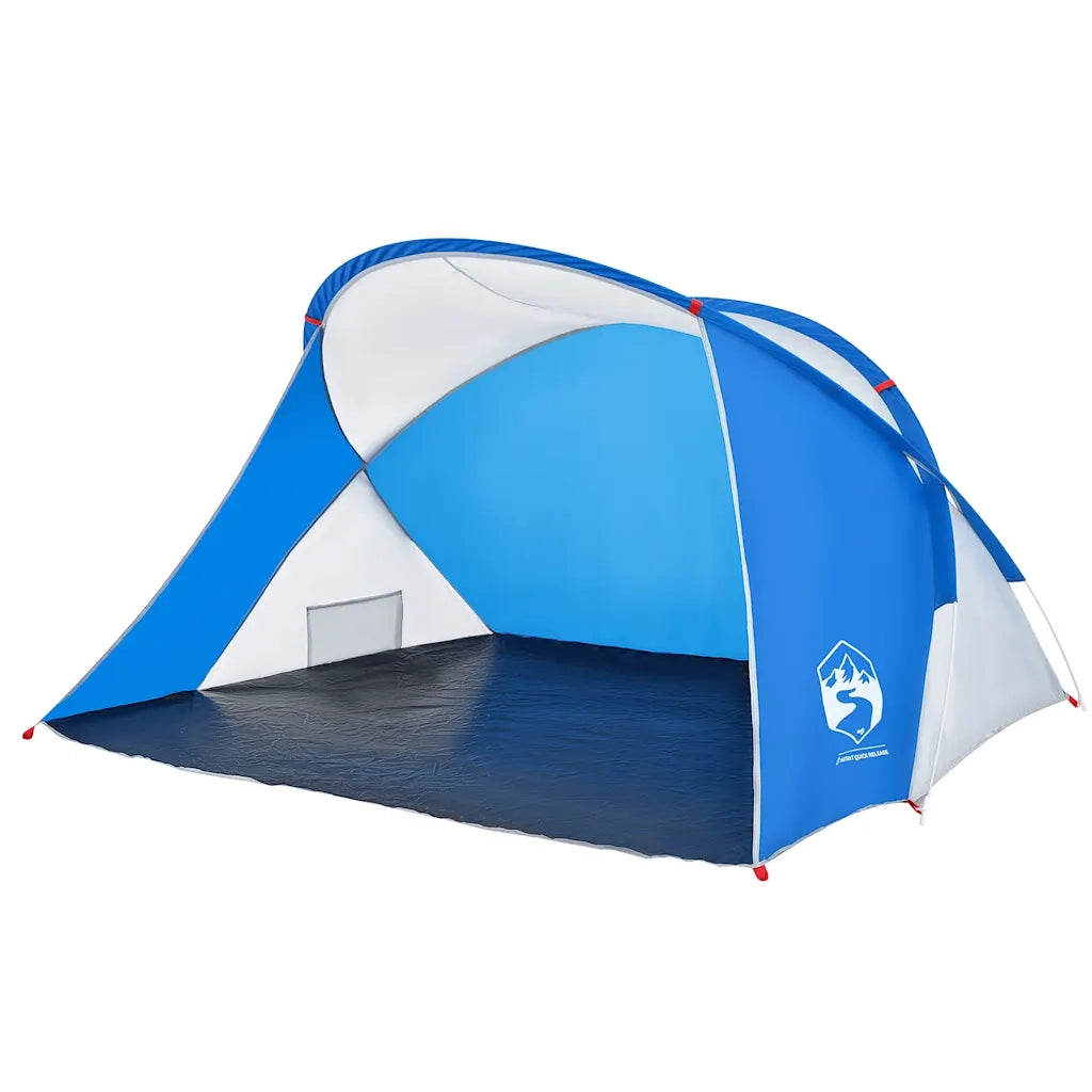 Tenda da Spiaggia 2 Persone-Tenda da campeggio Pop-Up Azzurra Impermeabile