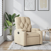 Divano Sedia-Poltrona Reclinabile in Tessuto Crema 737516