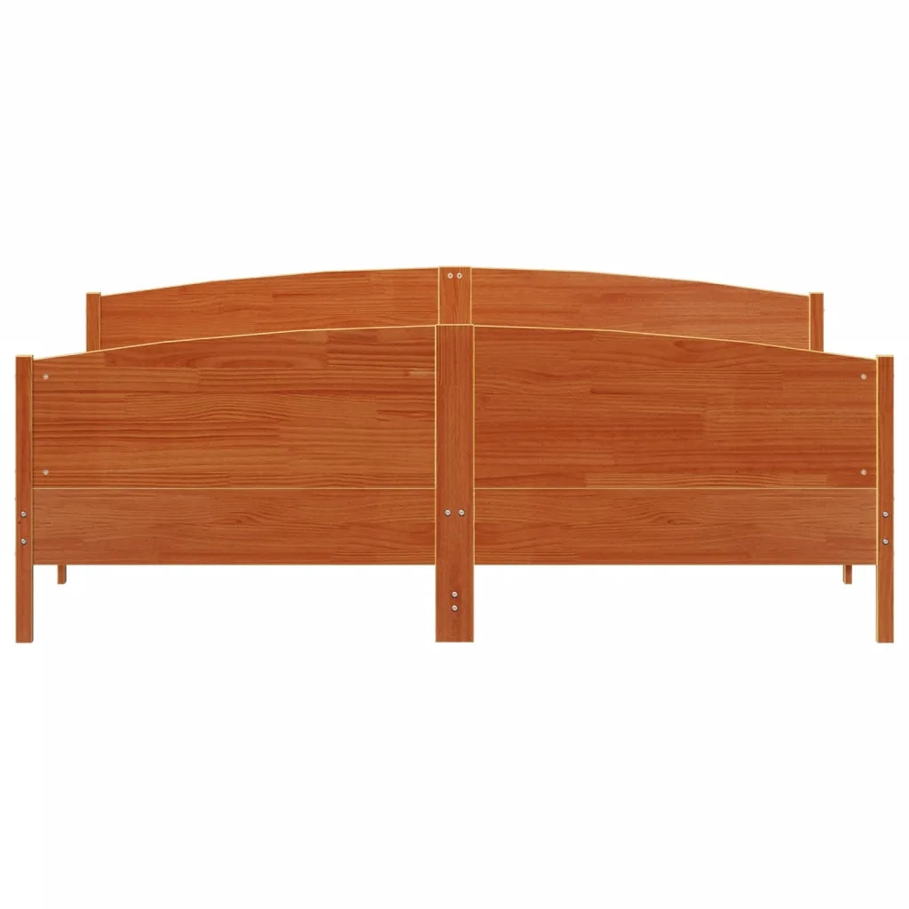 Giroletto senza Materasso Marrone Cera 180x200 cm Legno di Pino 3216166
