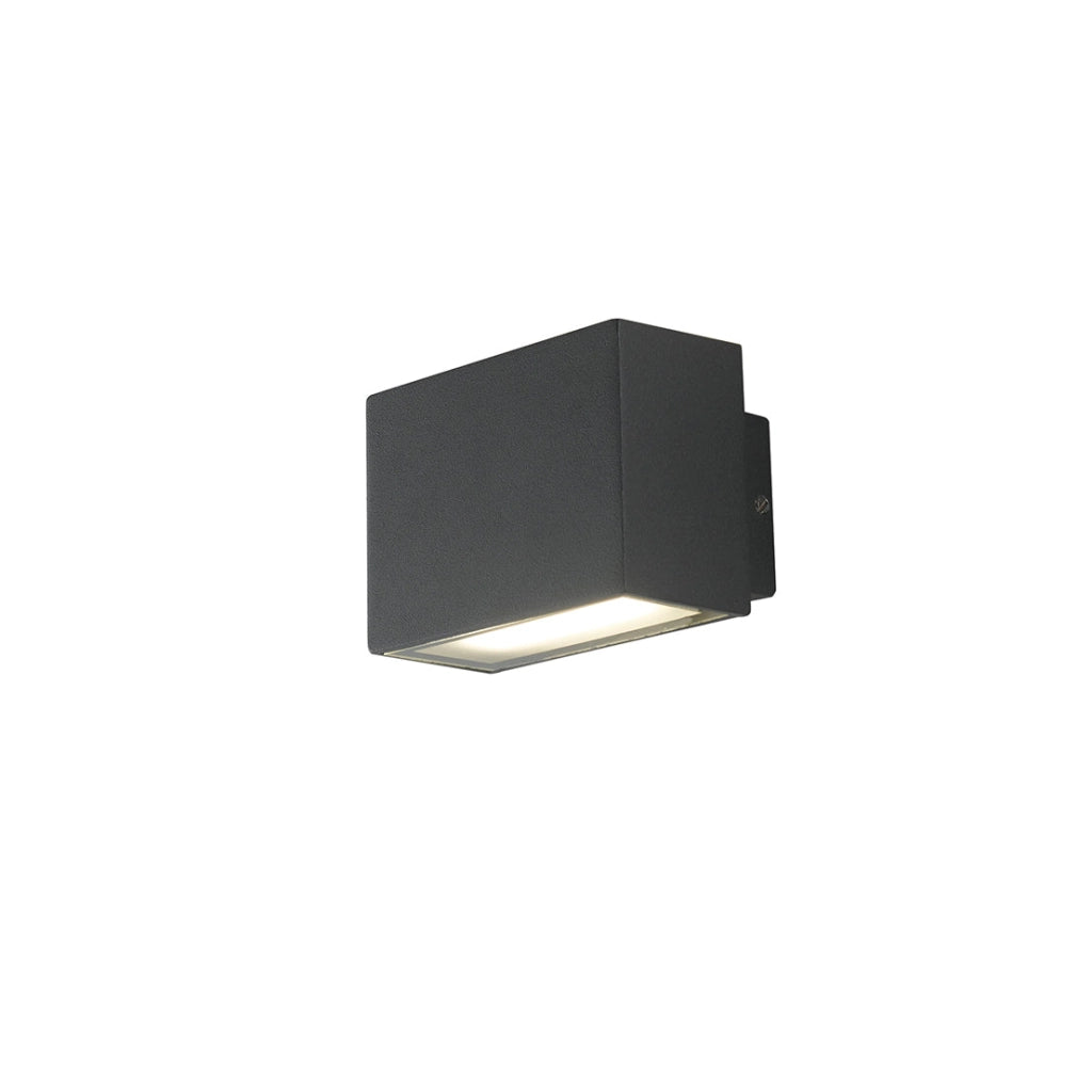 APPLIQUE BIEMISSIONE LED AGERA NERA 6W 680LM CCT 3000K / 4000K IP54 9X6,5X6,5CM