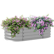 Letto Rialzato Modulare per Piante ¨C Xylo ¨C 105x62x30 cm Argento Resistente alle Intemperie