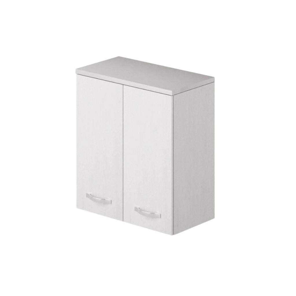 Pensile per lavanderia 2 ante con ripiano colore Bianco H77x71x38cm