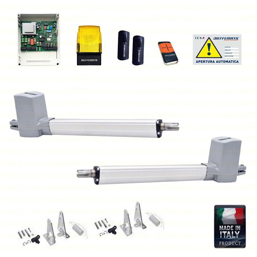 KIT AUTOMAZIONE DIEFFEMATIC BHE UP 500 24V 2 ANTE CANCELLI CANCELLO PROFESSIONALE