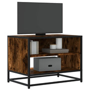 Mobile TV Rovere Fumo 61x40x46 cm Legno Multistrato e Metallo 848881