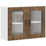 Pensile da Cucina con Porta in Vetro Kalmar Rovere Fumo