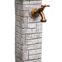 Fontana da Giardino Senza Rubinetto in Cemento Granulato di Marmo Iglesias Grigio