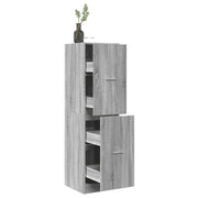 Armadietto da Farmacia Grigio Sonoma 40x41x144,5 cm Truciolato