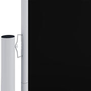 Tenda da Sole Laterale Retrattile-Tenda parasole per balcone per giardino Nera 180x1200 cm 494832
