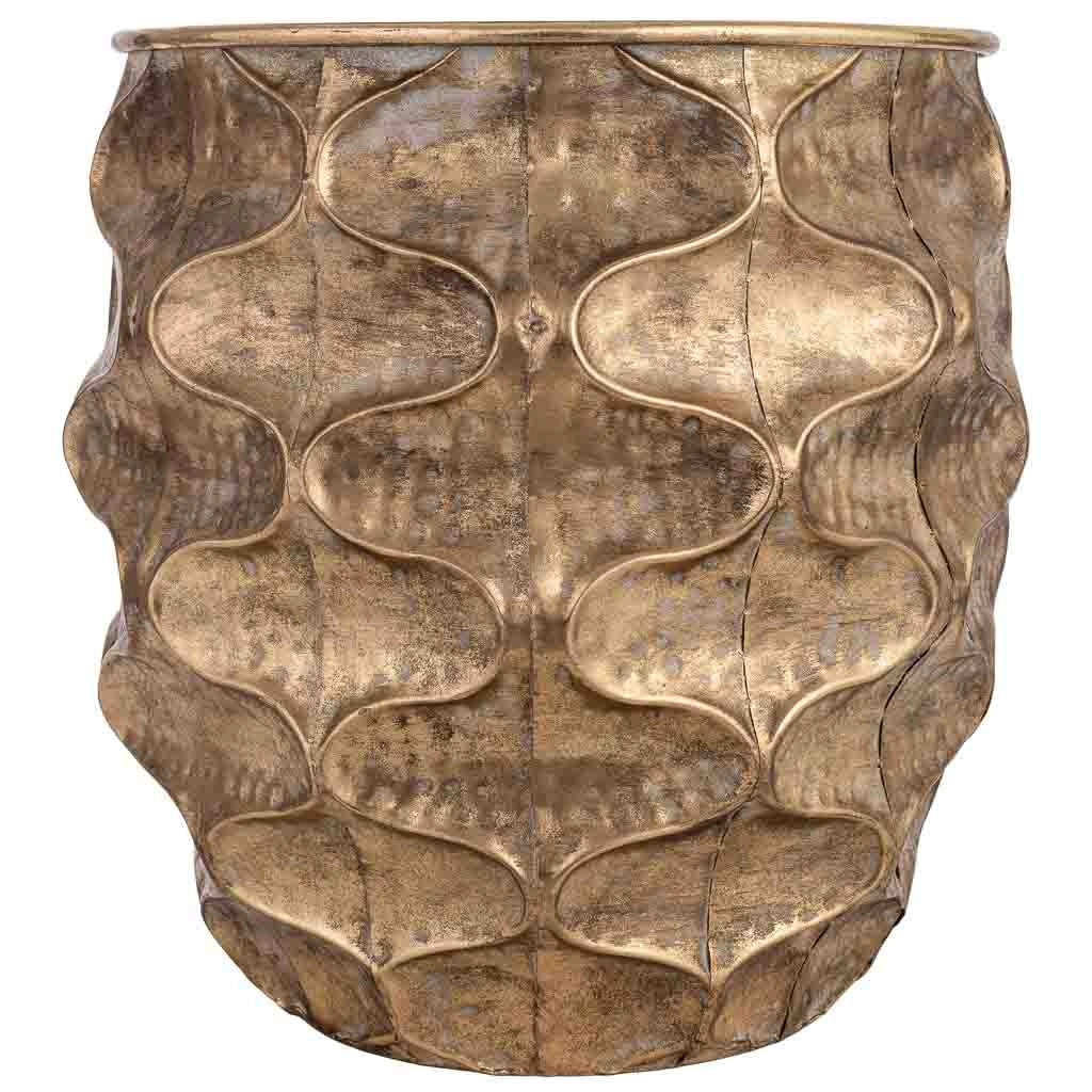 Coprivaso in metallo dorato 38x38x37 cm