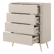 Madia Haliso, Credenza 4 Cassetti, 88x38x101h cm Beige