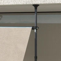 Tendalino autoportante manuale avvolgibile 3,5L x 1,2l x 2,1-3H m inclinazione regolabile metallo alluminio poliestere sabbia