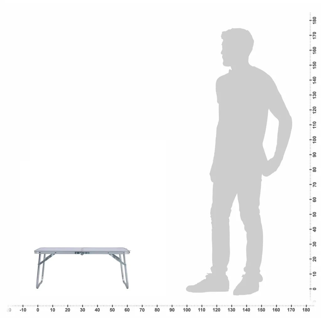 Tavolo Pieghevole da Campeggio Bianco in Alluminio 60x40cm CFW4808152