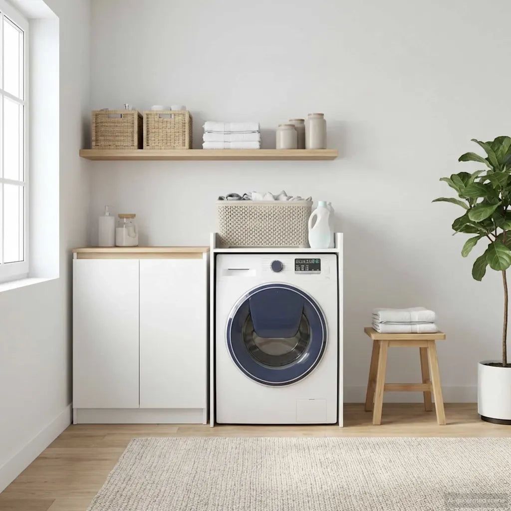 Mobiletto per lavatrice Bianco 67,5 x 62 x 97 cm