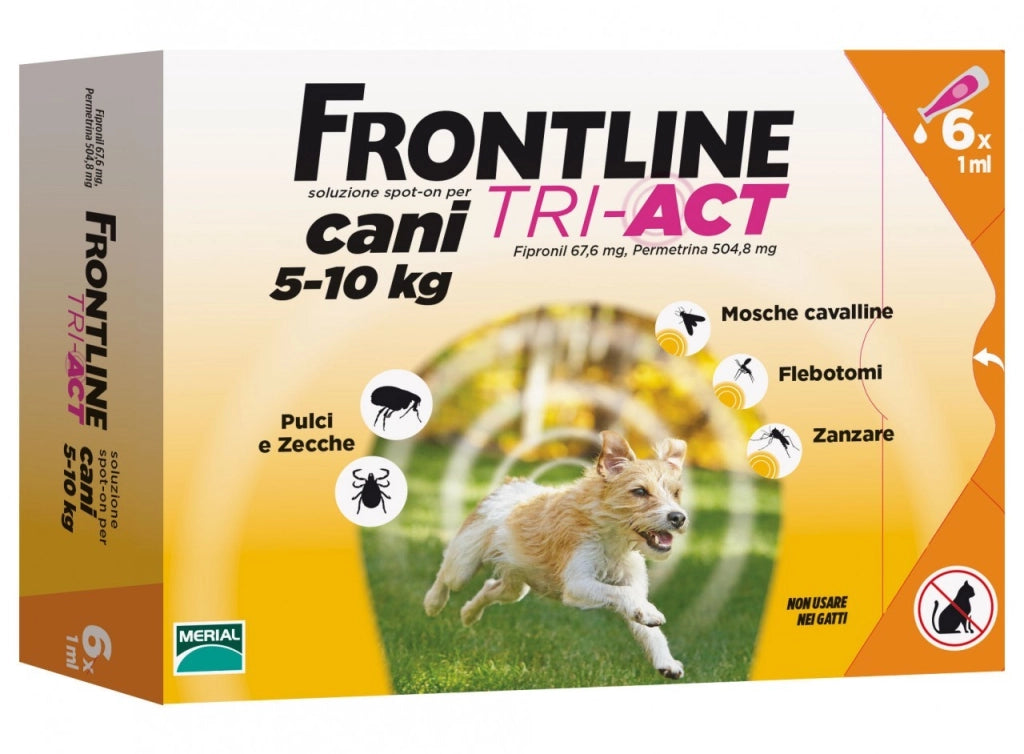 FRONTLINE TRI-ACT CANI 5-10 KG 6 PIPETTE OFF. SPECIALE