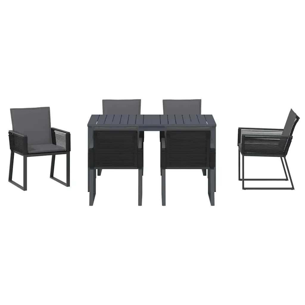 Set da Pranzo per Giardino 7 pcs Antracite polyrattan 3378822