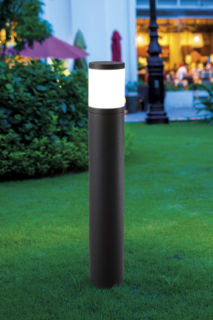 Lampada da Terra Bollard James Grigio 35cm - Paletto LED Outdoor IP54 con Attacco E27 e Diffusore in Policarbonato - Rossini Group