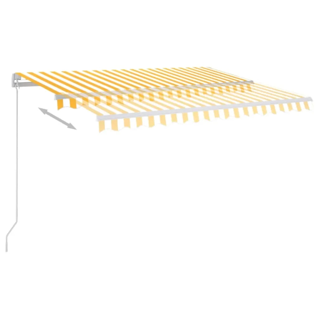 Tenda Automatica Sensore Vento LED 3x2,5 m Gialla Bianca 3069913