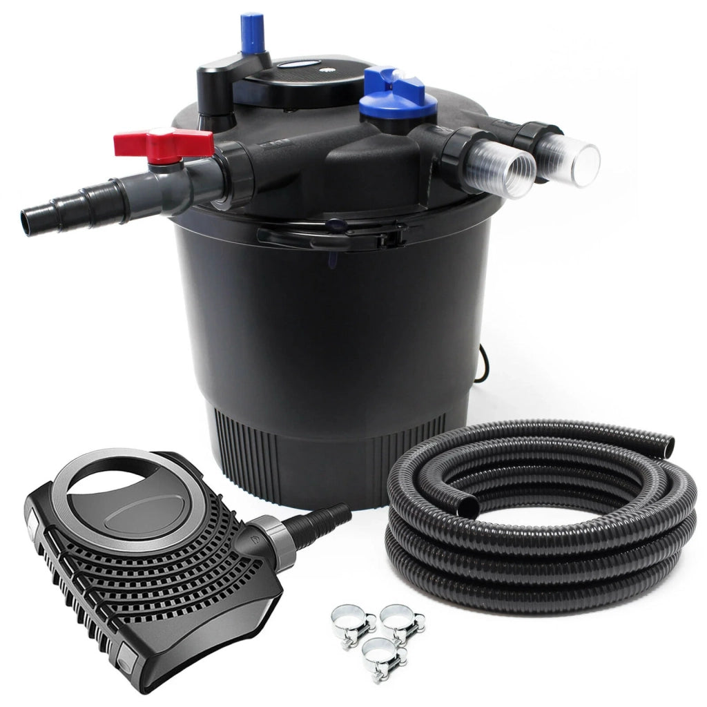 Kit per laghetto da 40.000 litri luce UVC da 36 watt pompa da 10.000 l/h tubo da 10 m kit di filtrazione 16_0001935