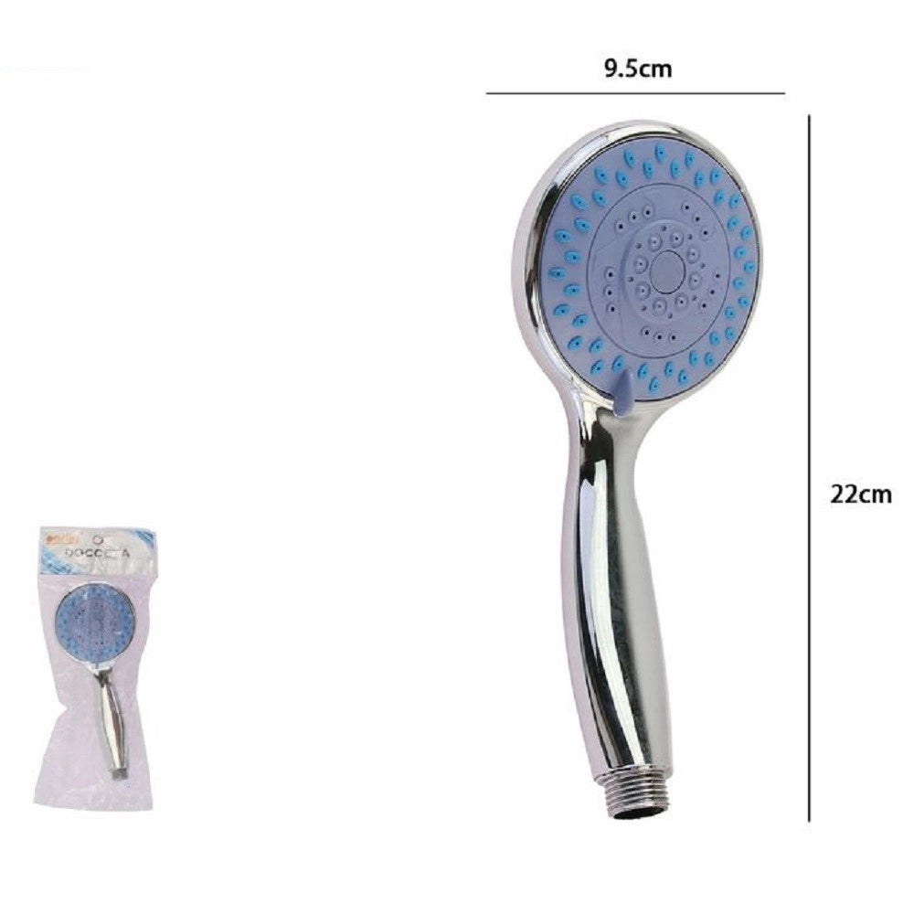 Trade Shop - Soffione Doccia 9.5x22cm Rotondo Doccetta Multigetto Doccino Bagno Moderno 79975 -