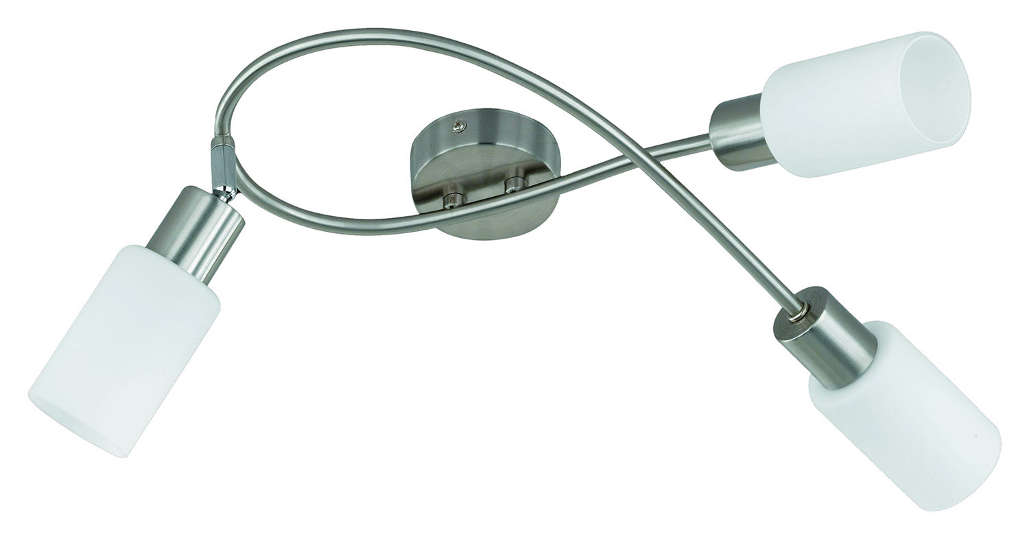 Plafoniera da Interno Attacco E14 in Metallo Nichel Opaco