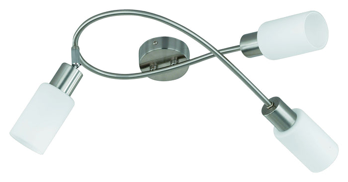 Plafoniera da Interno Attacco E14 in Metallo Nichel Opaco