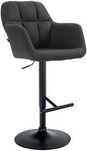 Barhocker Natoma Stoff schwarz