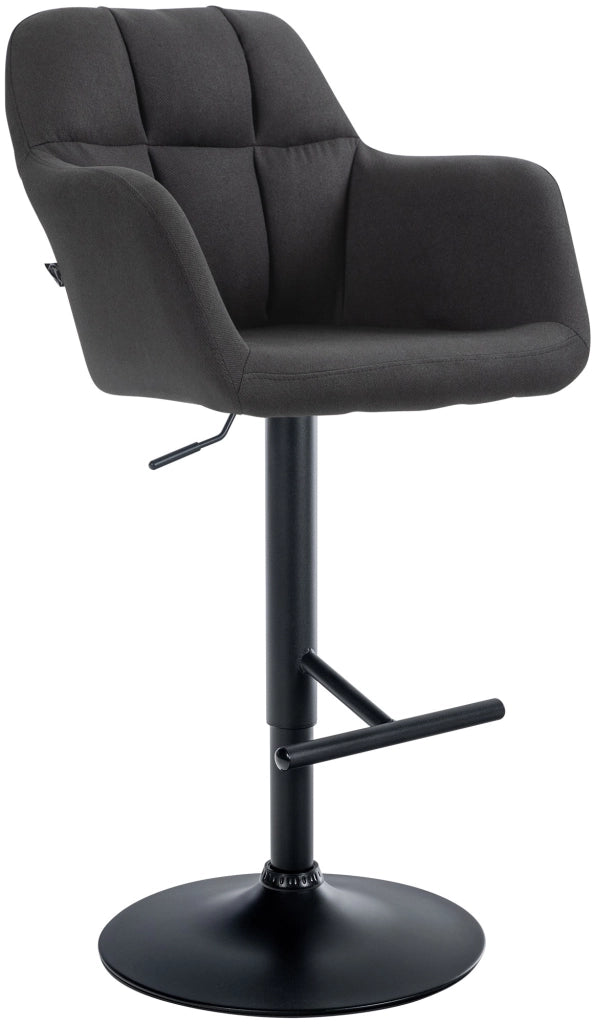 Barhocker Natoma Stoff schwarz