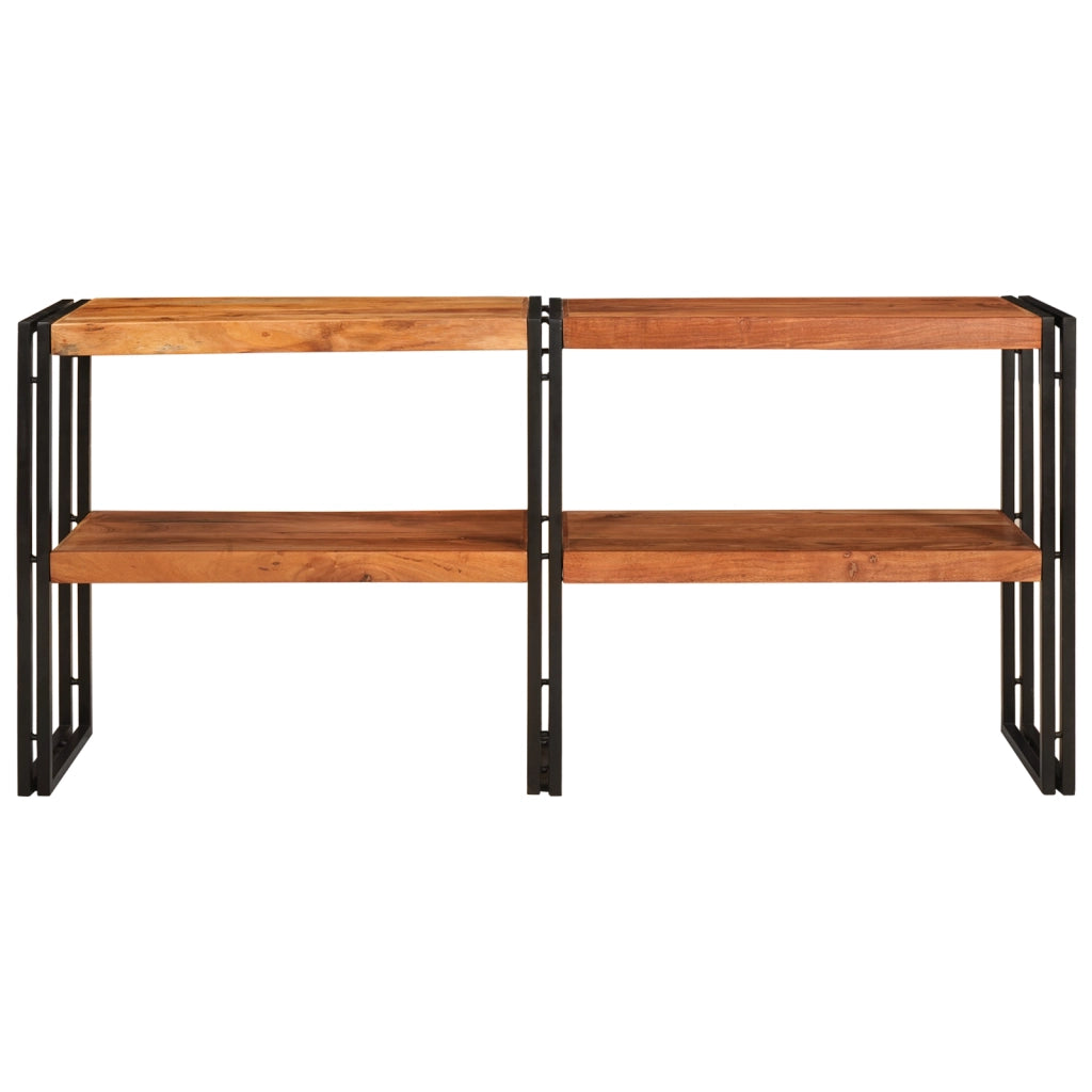 Tavolo consolle 160x33x75 cm acacia grezza solida