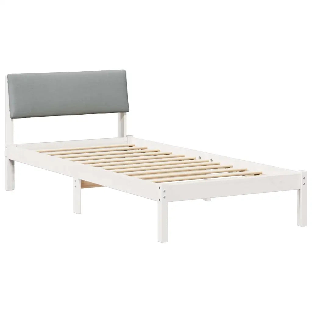 Struttura del Letto Bianco e grigio chiaro 100 x 200 cm 878563