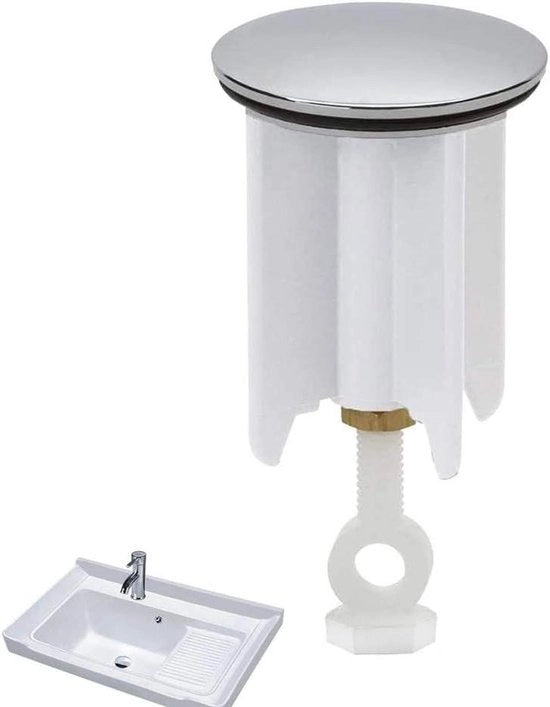 Stopper di scarico per vasca da bagno di alta qualità - Stopper universale regolabile per doccia - Stopper di scarico per vasca da bagno con altezza regolabile 40 mm