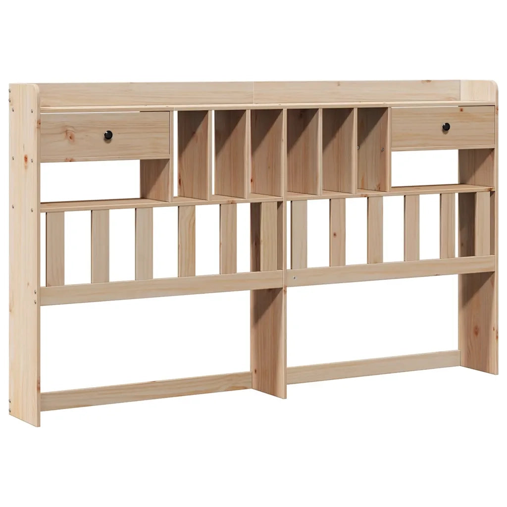 Letto Libreria senza Materasso-Struttura Letto con contenitore 180x200 cm in Legno di Pino 225518