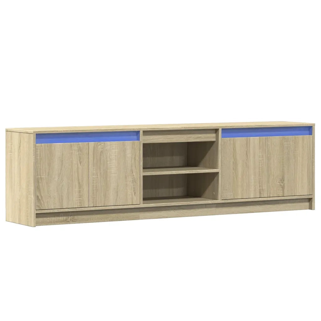 Mobile Porta TV con LED Rovere Sonoma 180x34x50cm in Truciolato 3307914