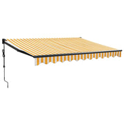 Tenda Sole | Tenda parasole Automatica Retrattile Gialla e Bianca 3,5x2,5 m
