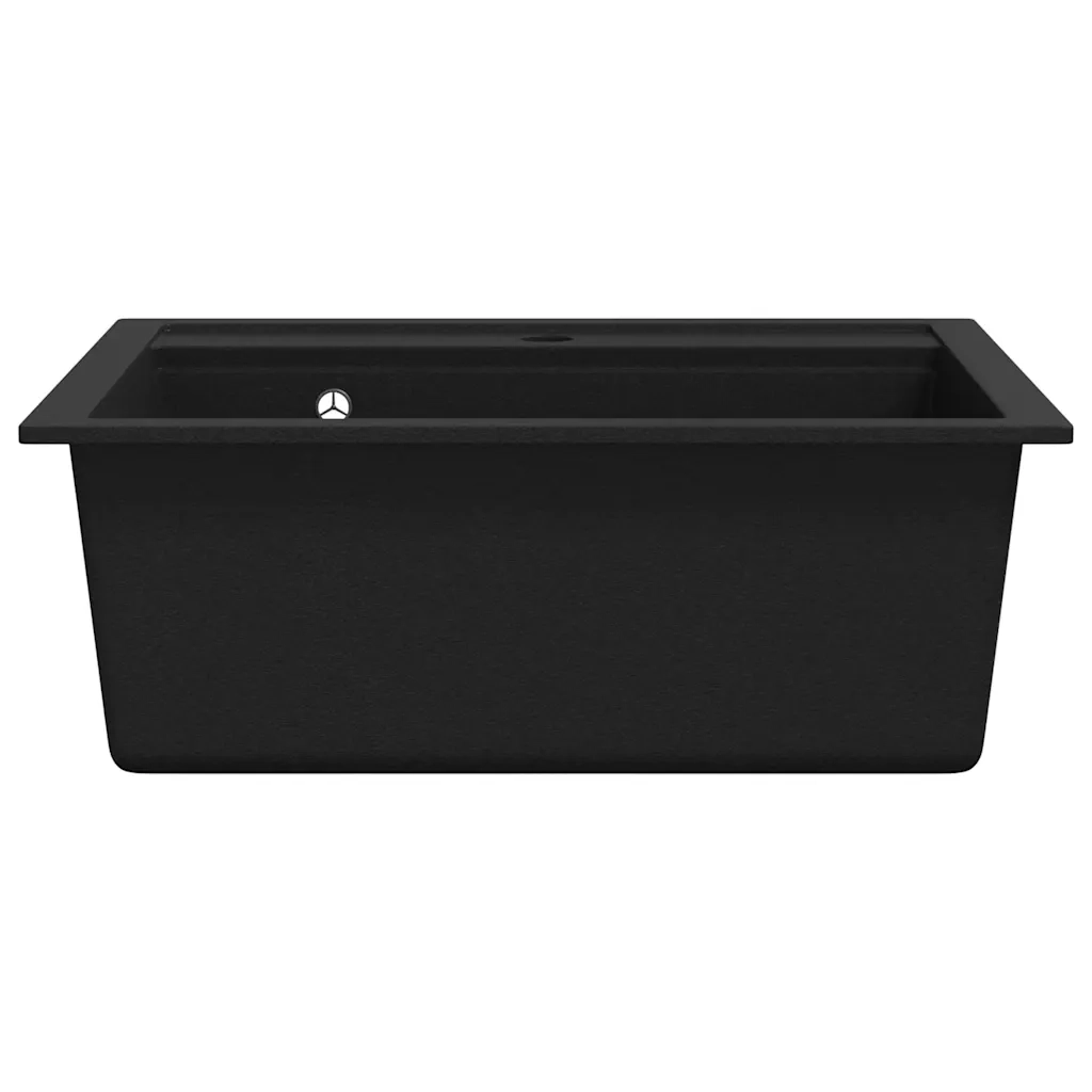 Lavello da Cucina in Granito Vasca Singola Nero CFW8062316