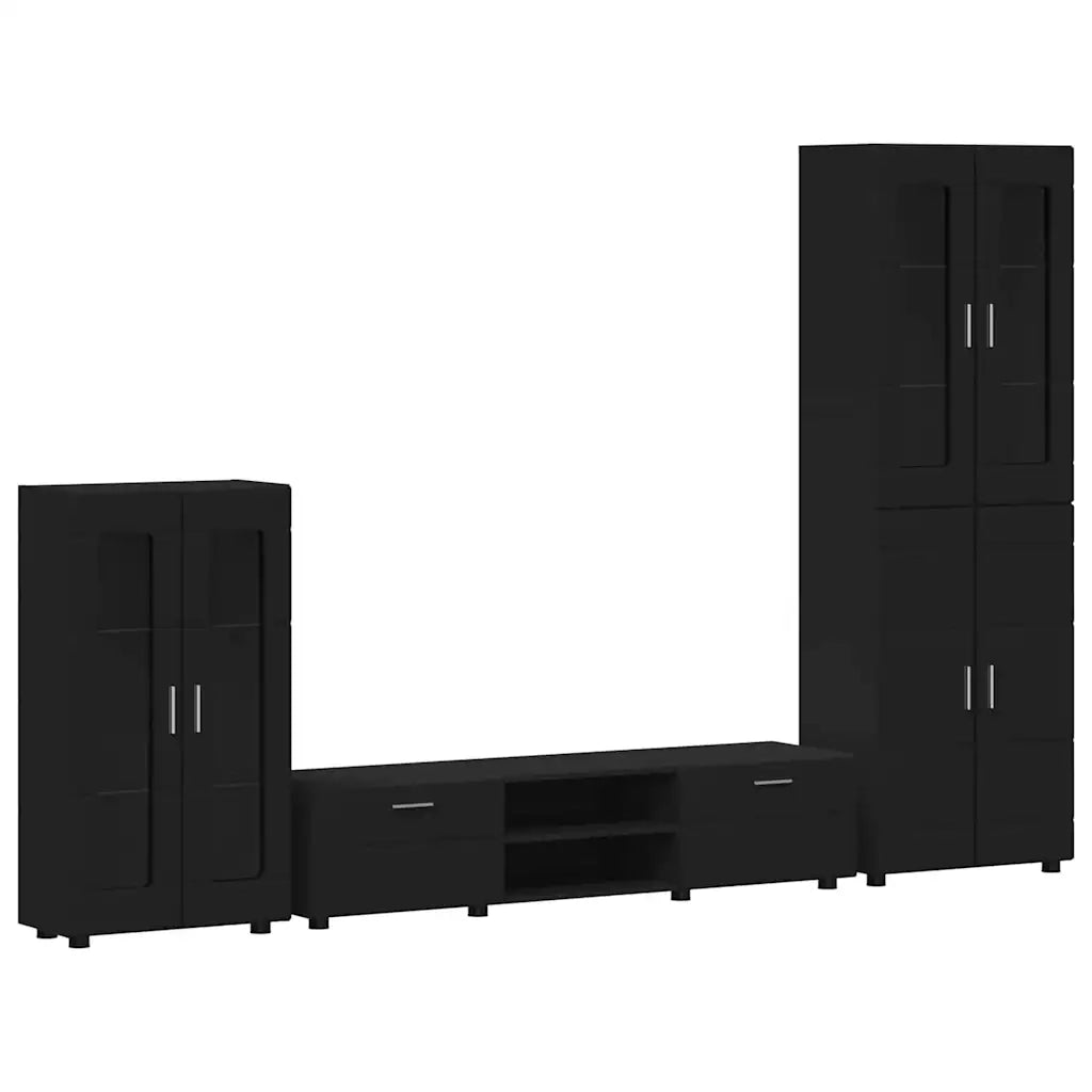Set mobile TV con cassetto FLORIN 3 pcs Nero Legno multistrato 3397975