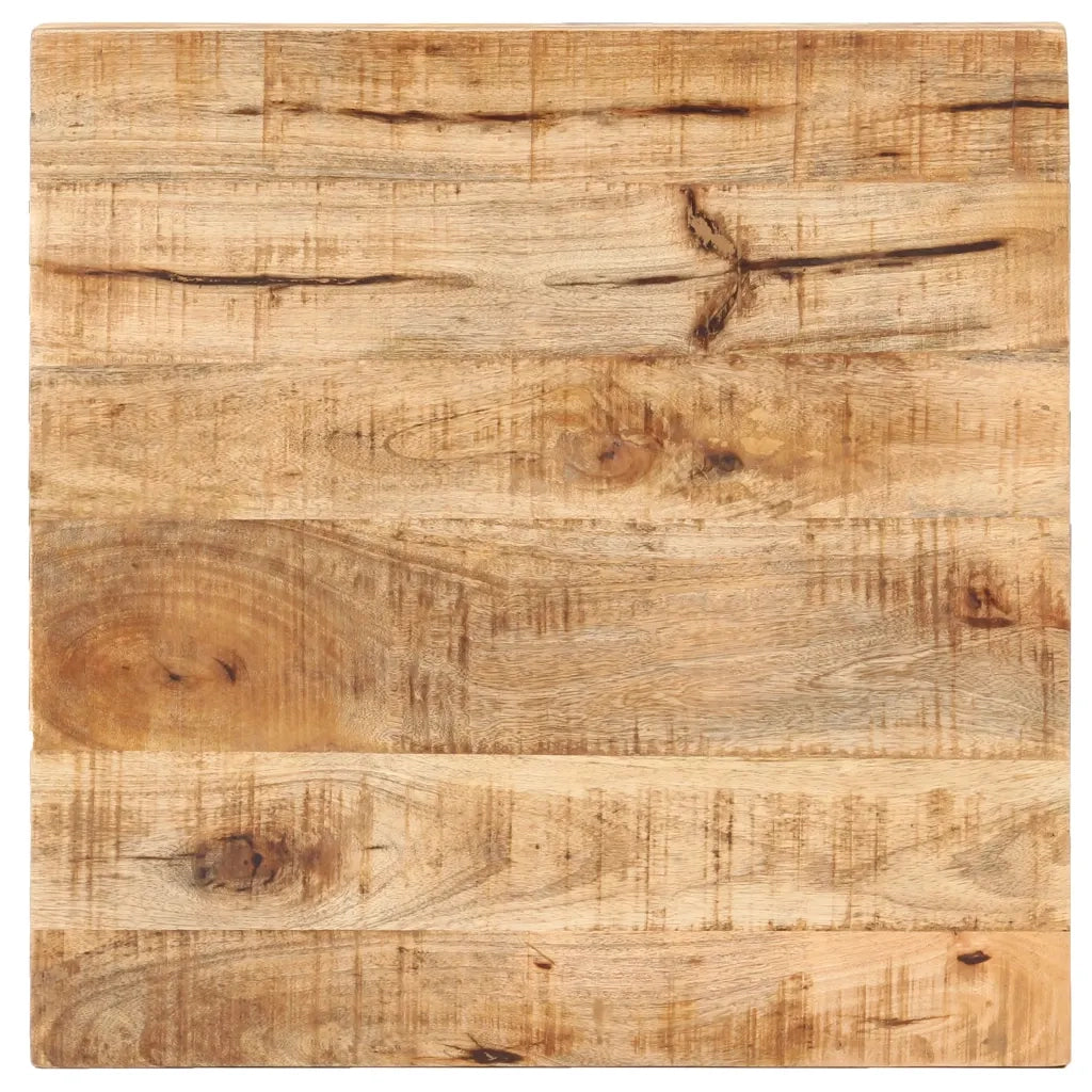 Tavolino da Bistrot-Tavolino da Salotto Quadrato 50x50x75 cm Legno di Mango Grezzo