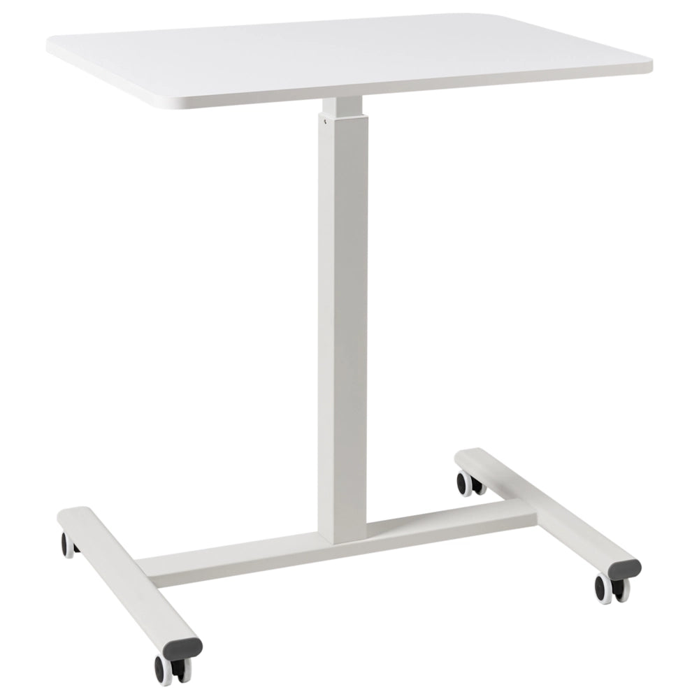 Scrivania mobile regolabile manualmente per laptop ufficio moderno 65 x 48 cm Struttura in acciaio Bianco